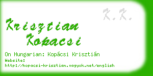 krisztian kopacsi business card