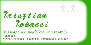 krisztian kopacsi business card